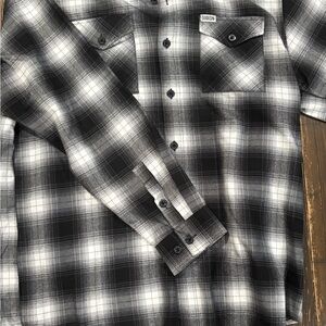 DIXXON Men's Monochrome Plaid Button Down Shirt